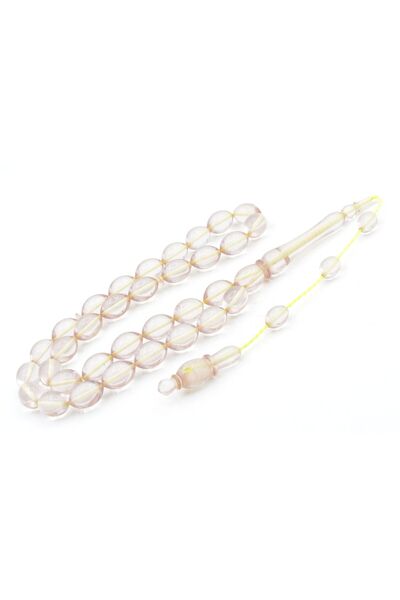 Murty99 Hakan Turan Made Beyzi Cut Transparent Crimped Amber Prayer Beads