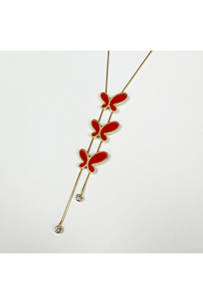 Perissy قلادة فراشة فولاذية للنساء