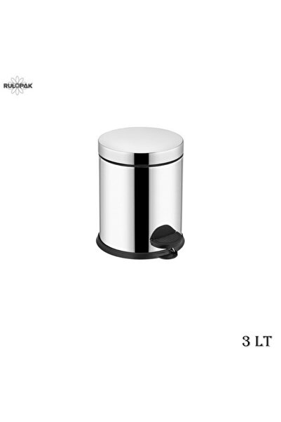 Rulopak PEDALLI PASLANMAZ ÇÖP KOVASI 3 L