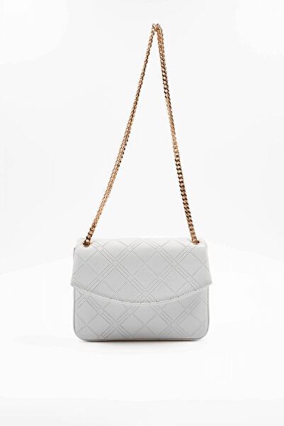 Aron Atelier Renata Beyaz Rugan Zincir Detaylı Kadın Omuz Çantası