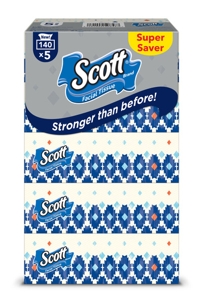 SCOTT Facial Tissue 140 Sheet Pack of 5
