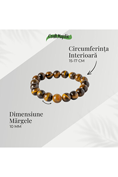 craftmystic Power and Protection - 10mm Tiger Eye Bracelet