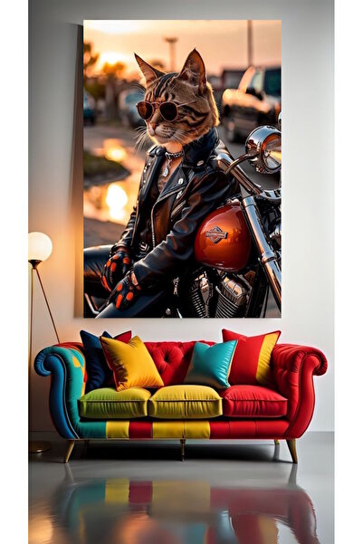 özkacar MOTORCYCLE CAT 1 Home Wall Salon Salon de înfrumusețare Birou Magazin...