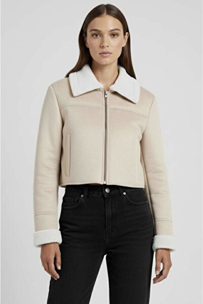 mazelf معطف نسائي من جلد الغزال