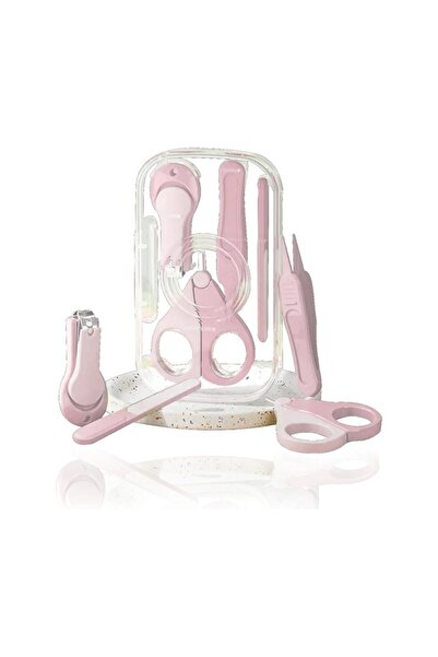 Flippy 4-in-1 Baby Nail Care Set, Flippy, Textured Storage Box, 0-6 Years, 13.6x8x2 cm, Pink