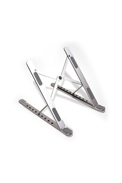 Glowles Stativ Laptop Reglabil 10-17" Aluminiu, Argintiu