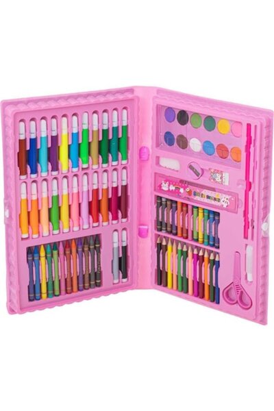 ISO TRADE Комплект за рисуване от 86 части с включена чанта, Iso Trade, розов