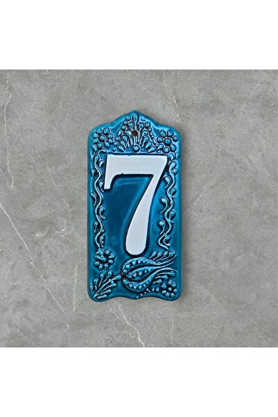 Yılmazel Tulip Patterned Ceramic Door Number 0-9 | Outdoor Durable