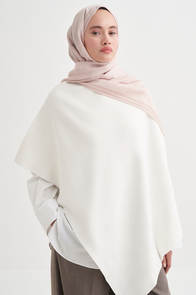 carell Asymmetrical Knit Dress Cap Ecru