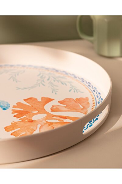 Madame Coco Turtle Yuvarlak Tepsi