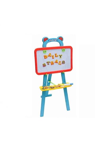 Nebunici 3-in-1 magnetic writing board, chalk board and easel, teddy bear shape, 45 x 43 x