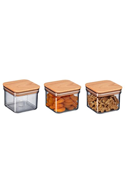 Madame Coco Kaviera 500ml Storage Container with Wooden Lid Set of 3