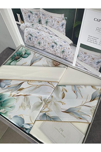 Capital Home Double Bedding Set 100% Cotton Satin Set of 6