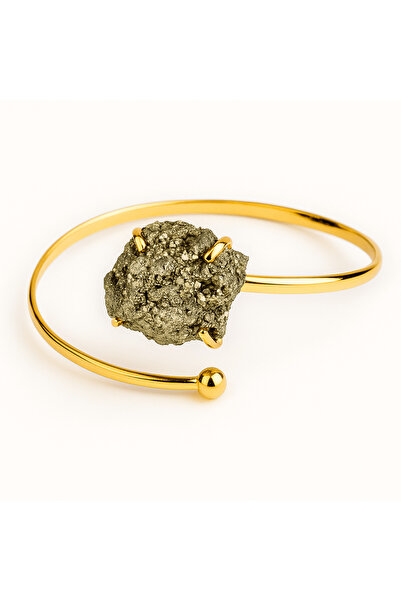 craftmystic Magnet pentru bani și energie - Brățară de aur cu piatră de pirită