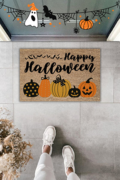 Dormot Dekoratif Dijital Paspas Cadılar Bayramı Özel Tasarım Happy Halloween ...
