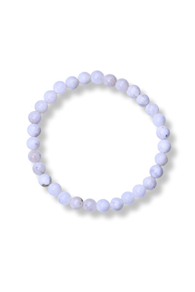 craftmystic Brățară cu mărgele din Piatra Lunii Curcubeu de 6 mm pentru Vindecare Emoțională