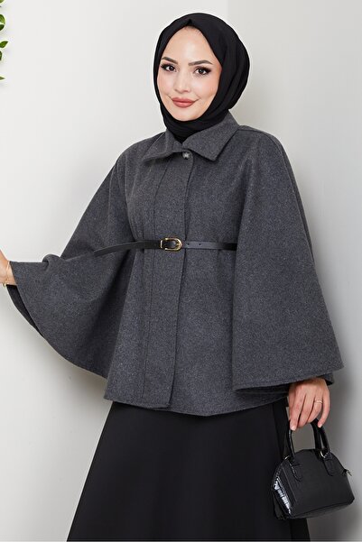 Bestenur Παντζόνι με ζώνη Selas 1626 - Ανθρακί