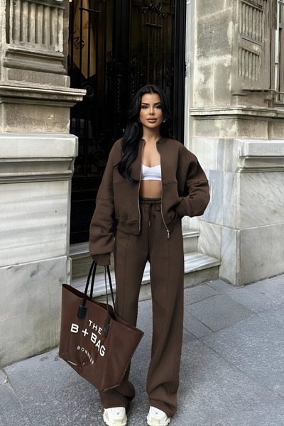 Baybay KADIN PREMİUM BOMBER CEKET EŞOFMAN TAKIMI