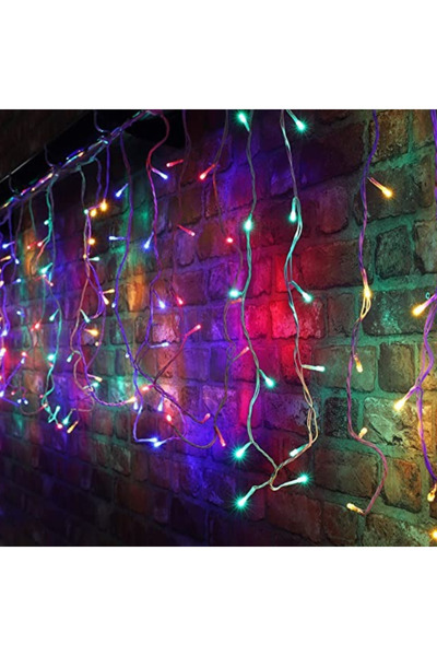 Promagg Christmas installation 13 meters of icicles, uneven fringes with 300 LEDs, 8 modes, indoor/outdoor