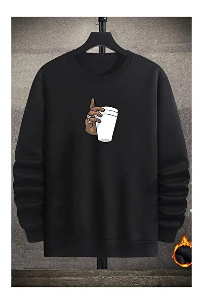 CLASİVA سويت شيرت كبير الحجم مطبوع بتصميم خاص للجنسين