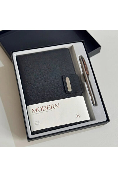 Evistro Кожа магнитен калъф, държач за химикалки, дневник, бележник, черен