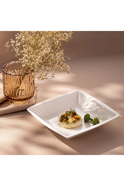 MuratogluHome Emsan Pamukkale Square Deep Plate 21 cm