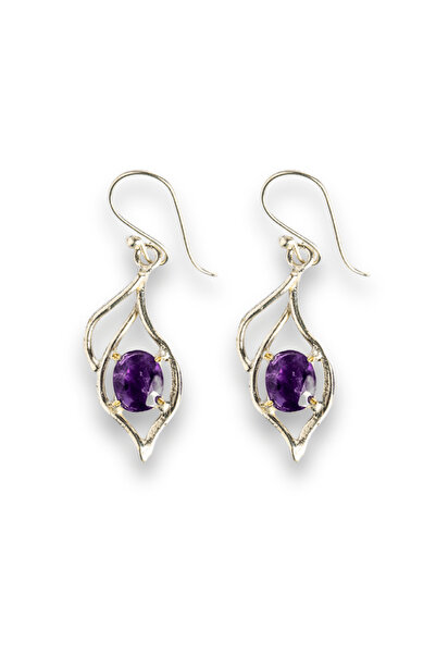 craftmystic Spiritual Earrings with Amethyst Stone - Calm and High Vibration