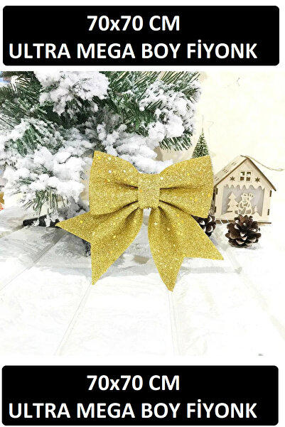 whitetech Glitter Eva Bow Ultra Mega Size Decoration Ornament 70X70X25 cm Size