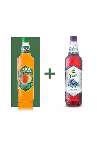 Laurul Set 2 bucati Sirop de Afine + Sirop de Portocale 750 ML