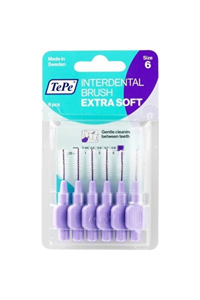 TePe Interdental Brush – Extra Soft interdental brushes, 6 pcs, 1.1 mm