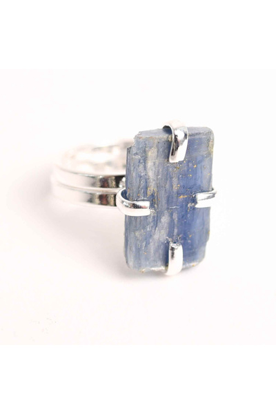 craftmystic Inel de argint cu cianit albastru (cianit) - Claritate și echilibru