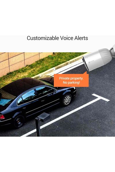EZVIZ كاميرا خارجية BC1 WiFi، كاميرا مراقبة CCTV بدقة 1080 بكسل مع عمر بطارية 365 يومًا، رؤية ليلية ملونة
