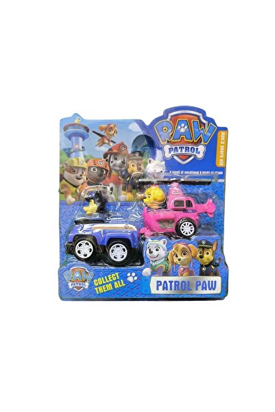 Kids Oyuncak Arabalı Paw Patrol Seti A1-Mavi Pembe