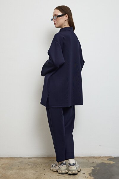 QANU Silva Trouser Suit Navy Blue