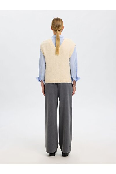 Selected Femme Strickweste Alpaka-Woll-Mix