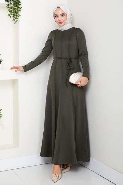 Bestenur Φόρεμα κατάδυσης Akten με κορδόνια 1619 - Χακί