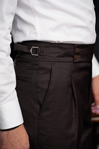 Couture For Gentlemen Gurkha Italian Style Pants Chocolate Brown CFGK009