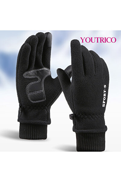 Youtrico Men Fleece Gloves,Cold Weather, Outdoor Sports Winter Gloves - Non-S...