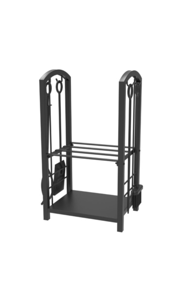 Big Horn رف حطب من الفولاذ القوي مع أدوات