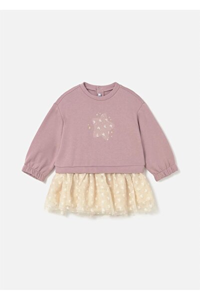 MAYORAL Kız Bebek Tüllü Baskılı Elbise Pembe 2912