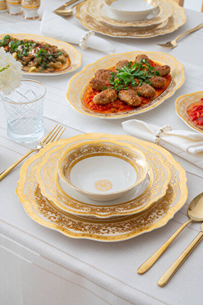 ACAR Vendome 12 Kişilik 60 Parça Porselen Yemek Takımı