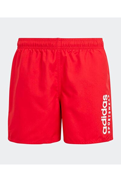 adidas شورت سباحة رياضي للأولاد بشعار CLX من SPORTSWEAR ESSENTIALS - لون قرمز...