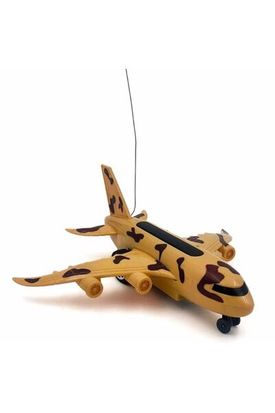 Duman Oyuncak 2-Function Remote Controlled Military Aircraft Cr-22-Krem