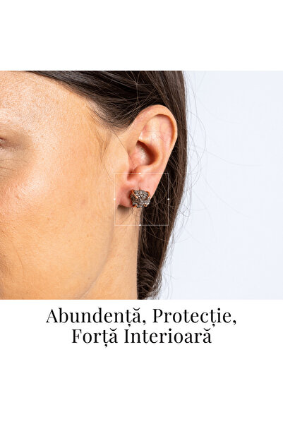 craftmystic Bijuterii pentru succes și vitalitate - Cercei aurii cu pirită