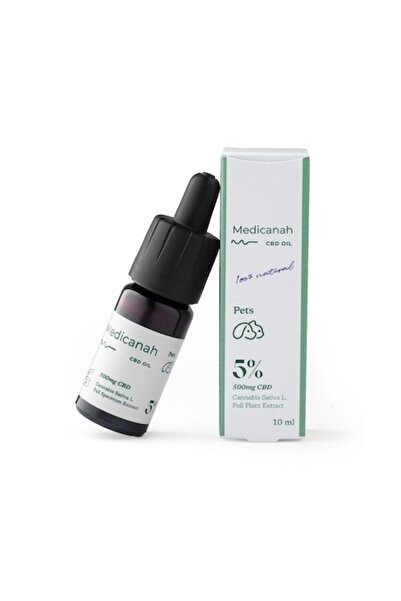 Medicanah Ulei de canabis CBD 5%, 500 mg, Animale, Full Spectrum, Premium, Medicanah, Aromă de bacon, 10 ml