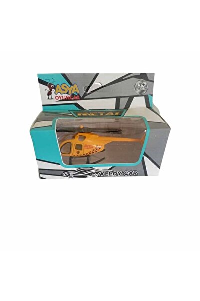 Asya Oyuncak طائرة هليكوبتر معدنية واحدة 1688-7F-أصفر