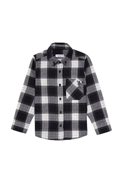 U.S. Polo Assn. Boy's Black Long Sleeve Shirt 50316669-Vr046