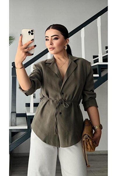 Oslove قميص-سترة مبطنة من قماش المودال الأخضر من كاجلا