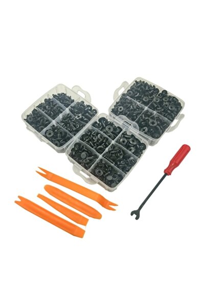 CarGuard Set de 620 de cleme din plastic + 5 unelte