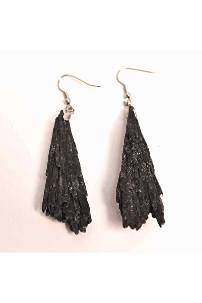 craftmystic Cercei Aripă cu Turmalină Neagră - Protecție și Eleganță